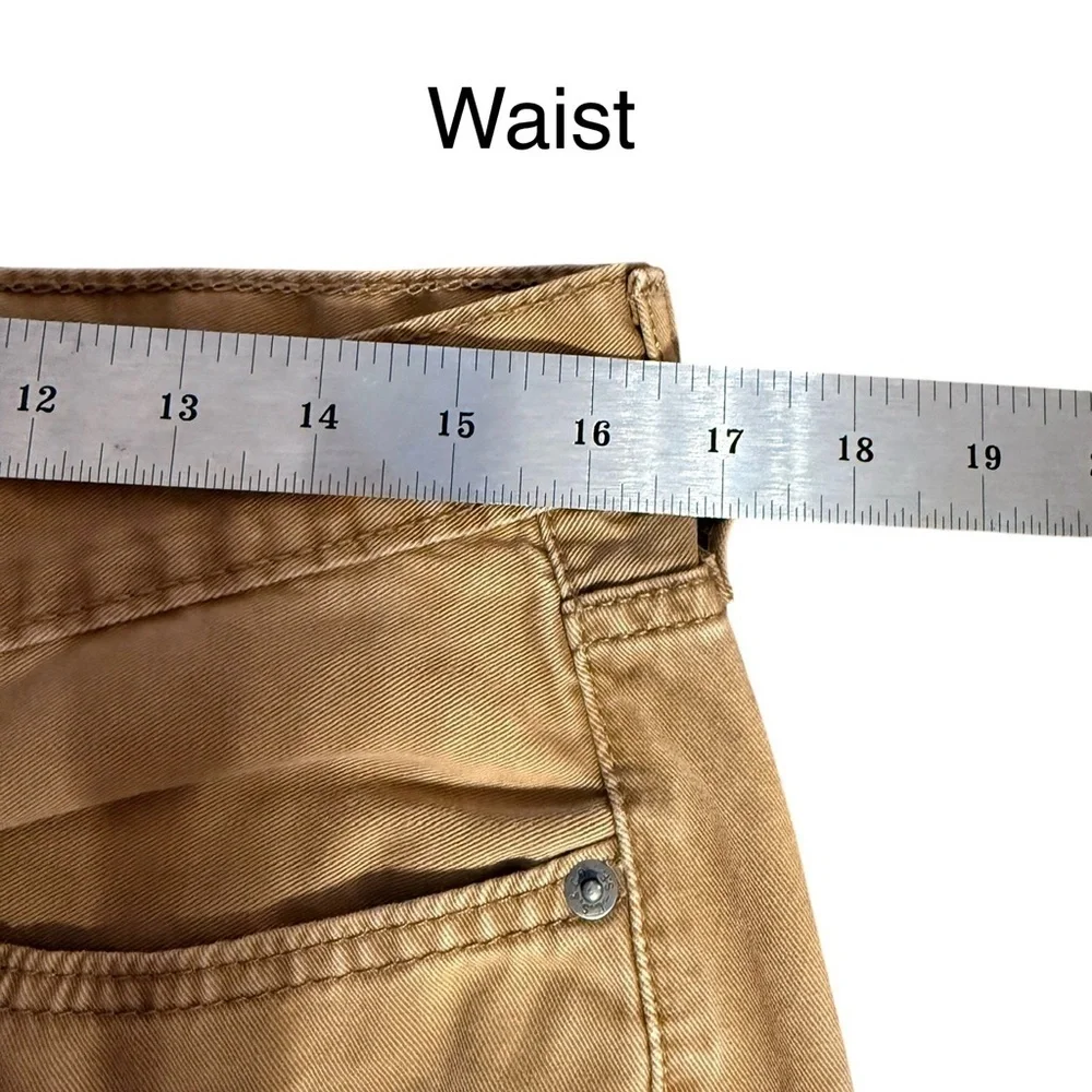 Levi’s 514 Straight Fit Jeans Men Tag 34x34 Tan Khaki Cotton Twill Casual Pants